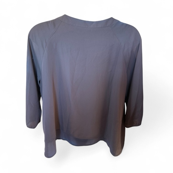 Chico’s Brown Ring-Neck Split Sleeve Blouse | Size 3 (XL) - Picture 4 of 6